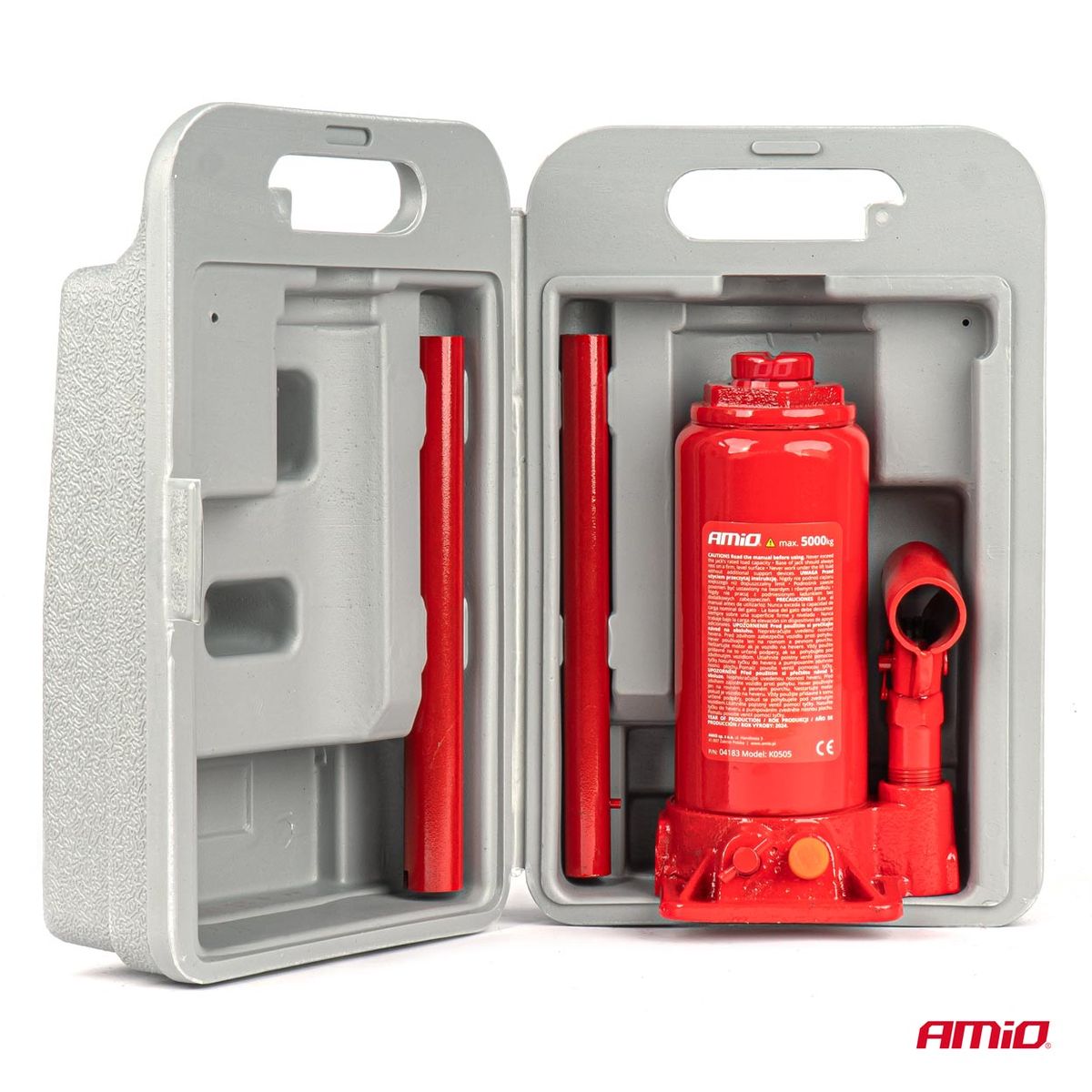 CRIC BOUTEILLE HYDRAULIQUE 5T AVEC COFFRET AMIO