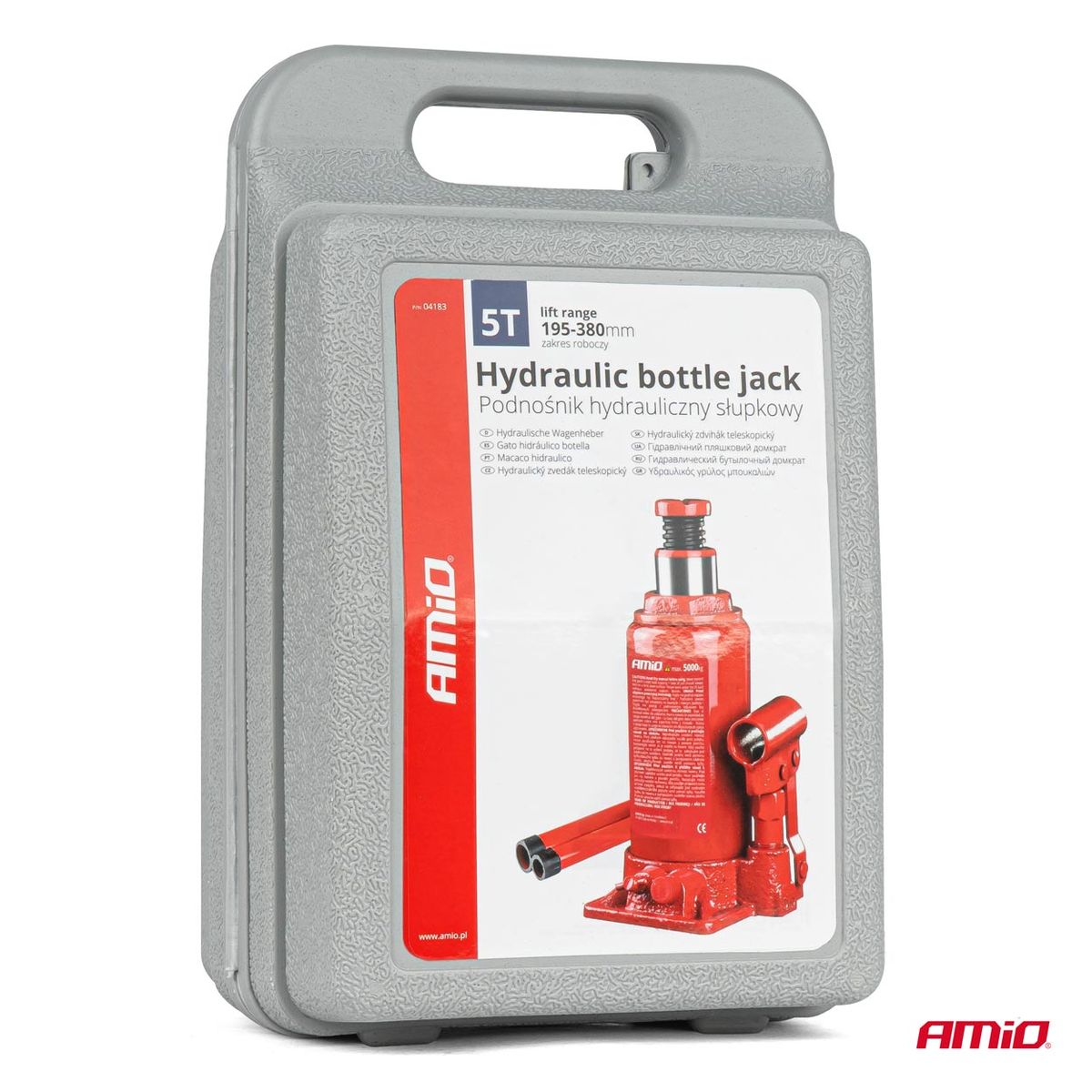 CRIC BOUTEILLE HYDRAULIQUE 5T AVEC COFFRET AMIO