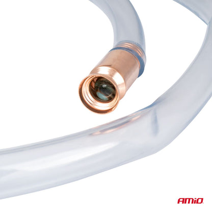 TUYAU SIPHON POMPE TRANSFERT 1,7M DIAM 19MM AVEC BUSE EN CUIVRE AMIO