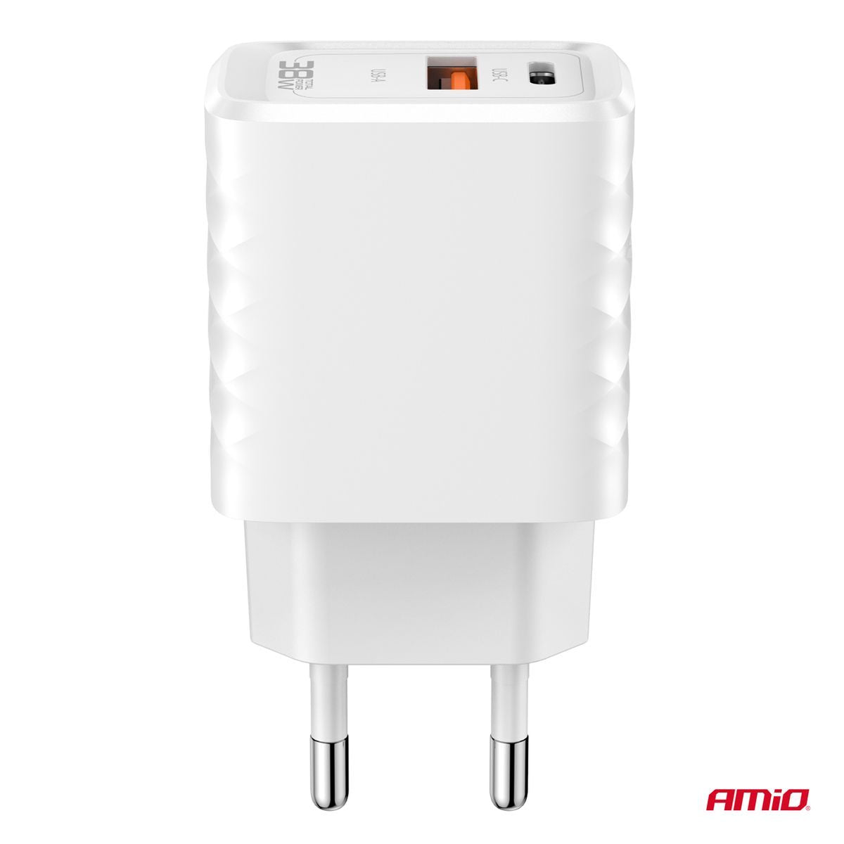 CHARGEUR MURAL À CHARGE RAPIDE 38W USB-A + USB-C AMIO
