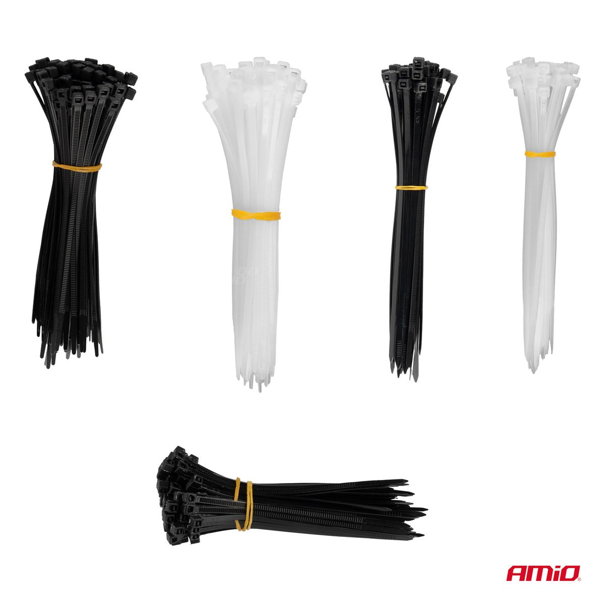 COLLIERS DE SERRAGE EN PLASTIQUE MULTICOLOR, SET DE 500 PCS. AMIO