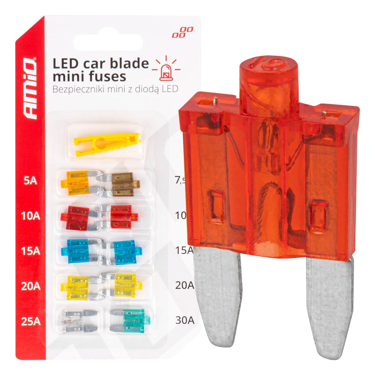 FUSIBLES MINI LED 10PCS AMIO