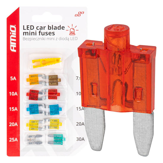 FUSIBLES MINI LED 10PCS AMIO