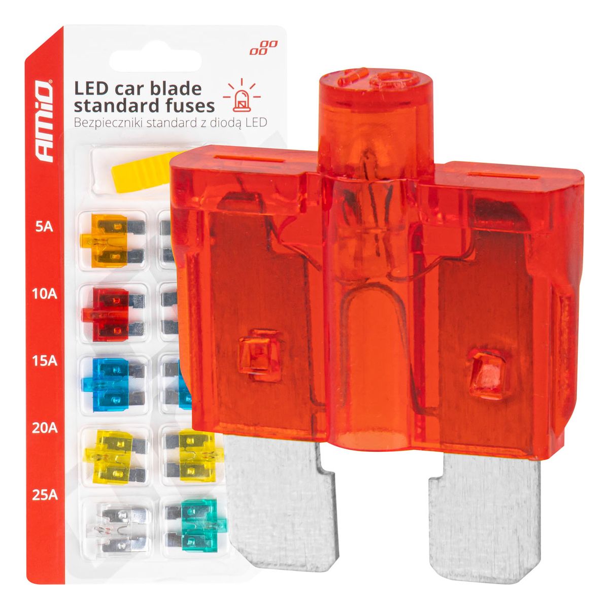 FUSIBLES STANDARDS LED 10PCS AMIO