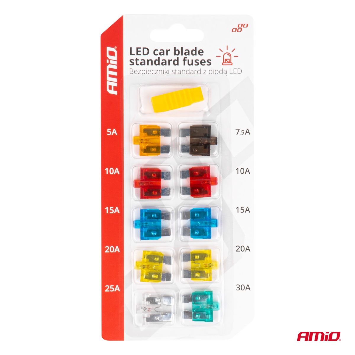 FUSIBLES STANDARDS LED 10PCS AMIO