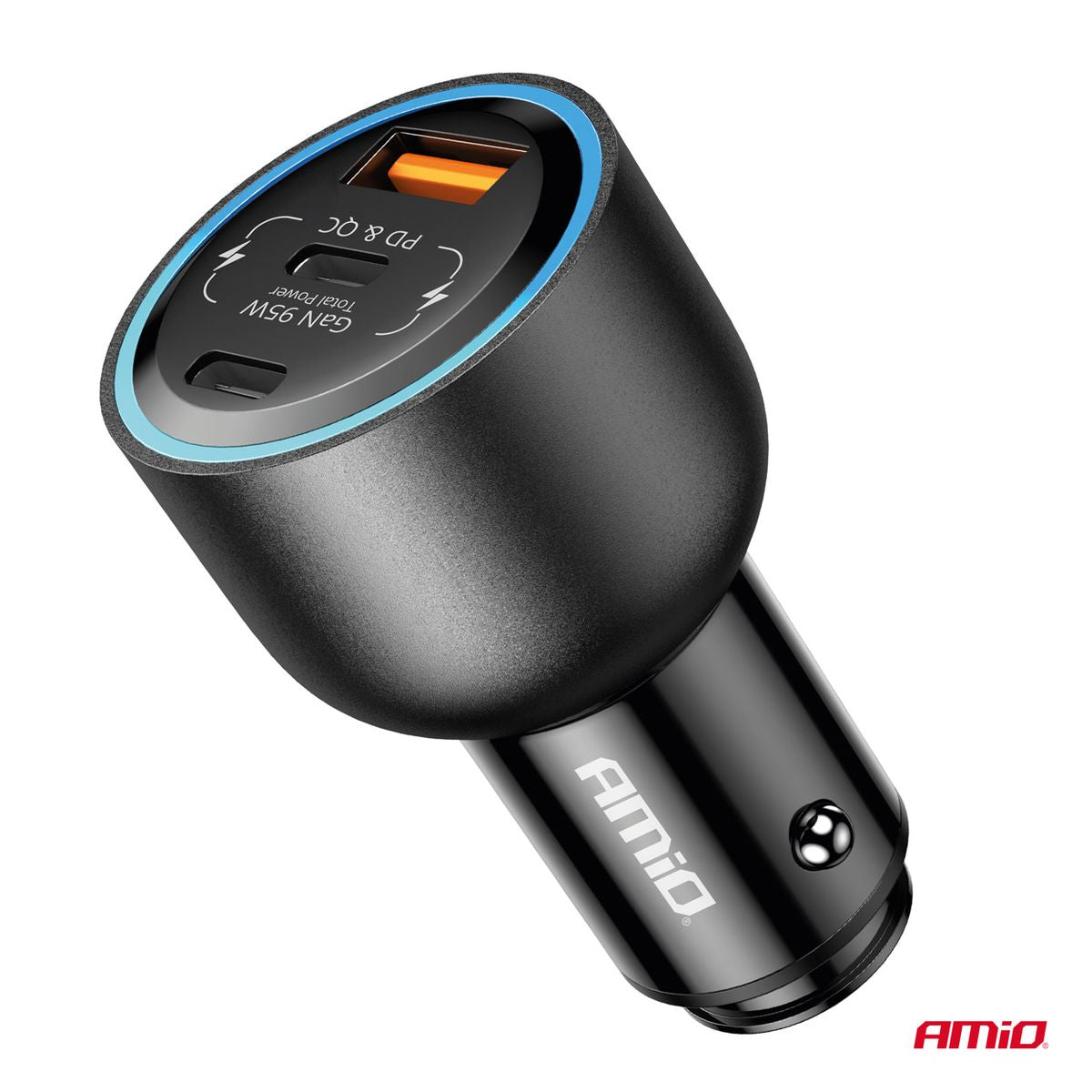 CHARGEUR DE TELEPHONE 95W 2XUSB-C + USB-A 12/24V AMIO