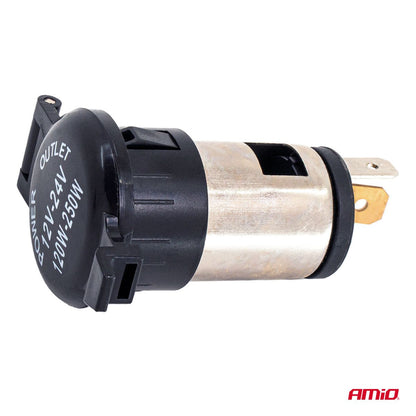 PRISE ALLUME-CIGARE AVEC COUVERCLE 250W 12/24V AMIO