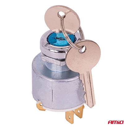 CONTACT D'ALLUMAGE UNIVERSEL 12V AVEC DEUX CLEFS AMIO