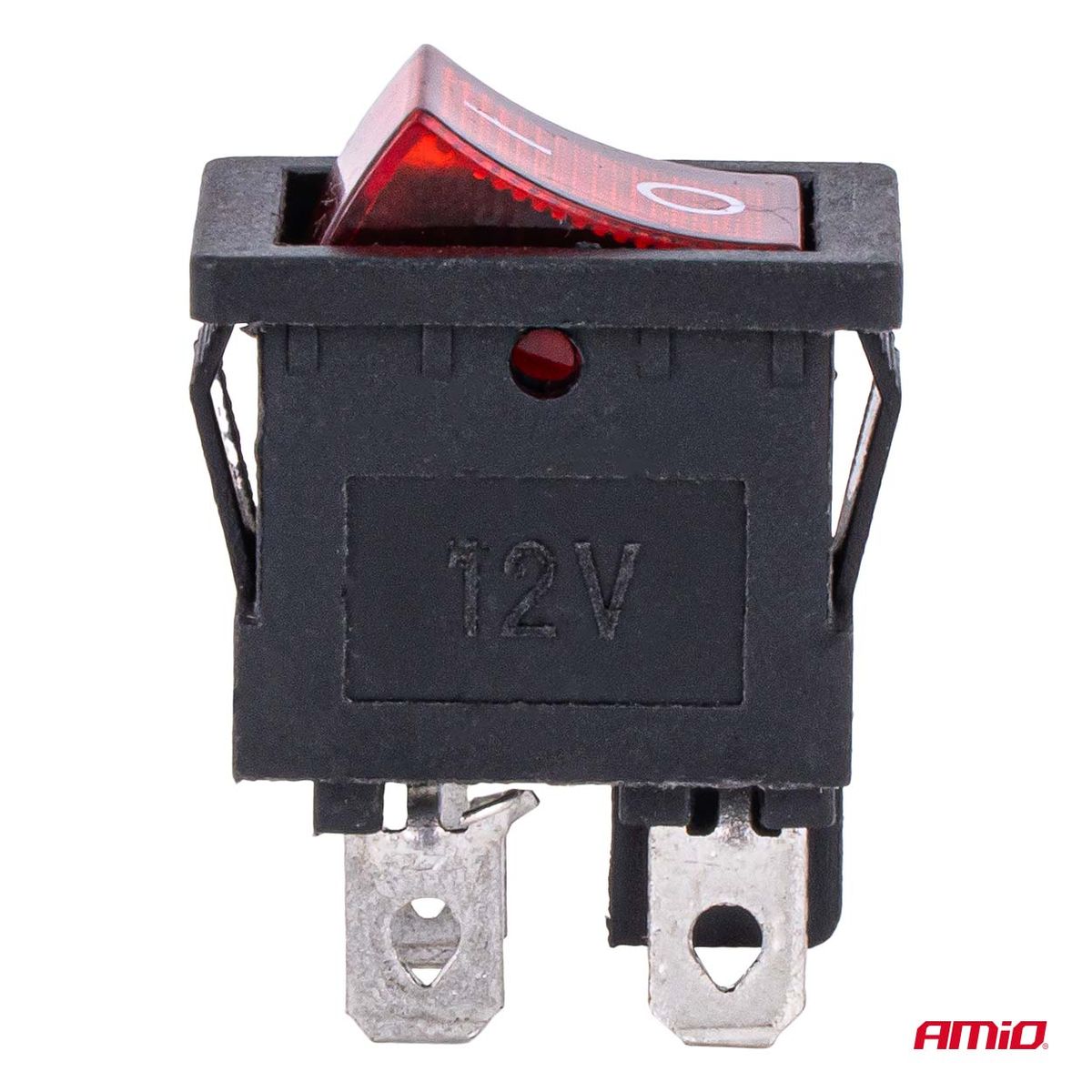 INTERRUPTEUR A LEVIER AVEC RÉTROÉCLAIRAGE ROUGE 20A 12V 24V AMIO