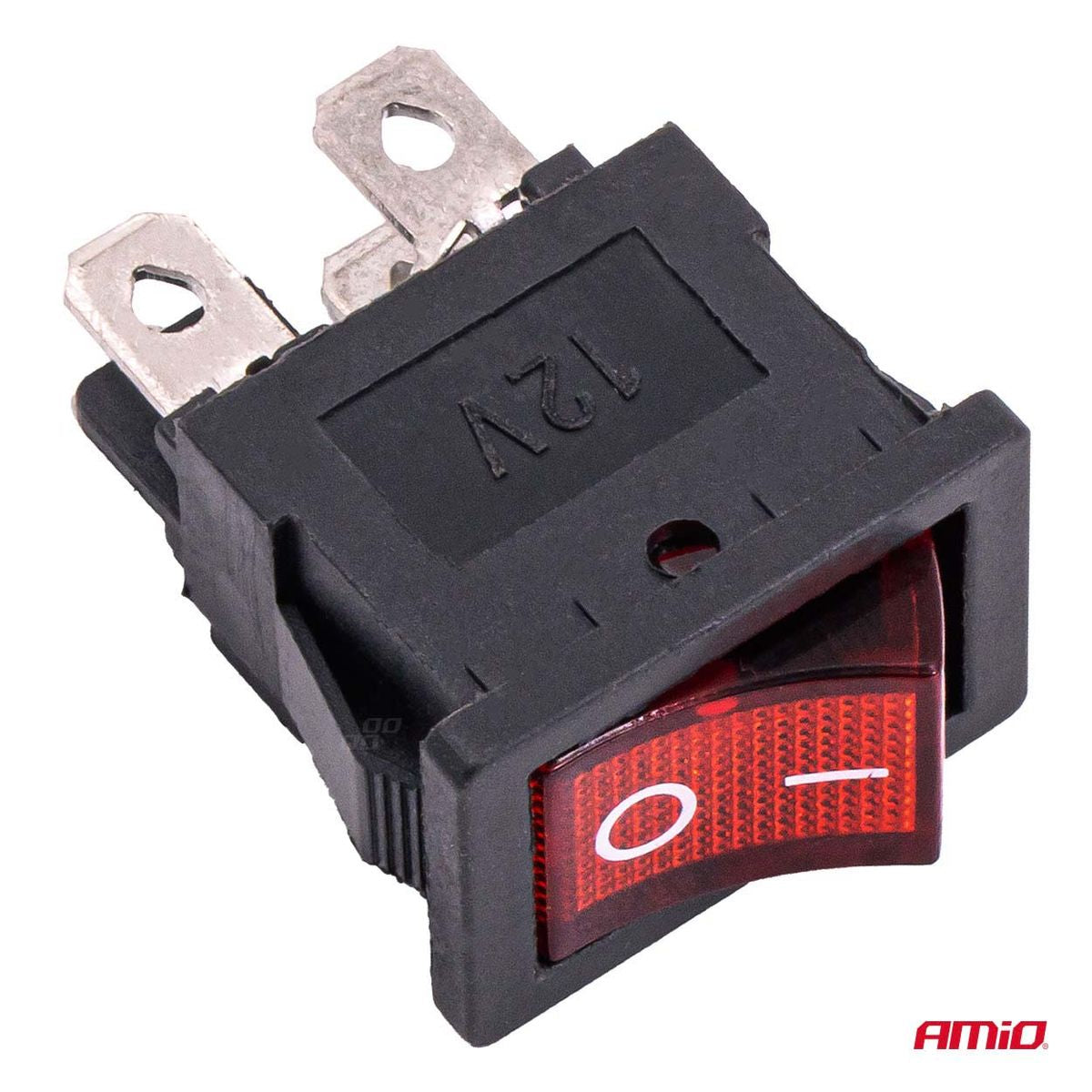 INTERRUPTEUR A LEVIER AVEC RÉTROÉCLAIRAGE ROUGE 20A 12V 24V AMIO