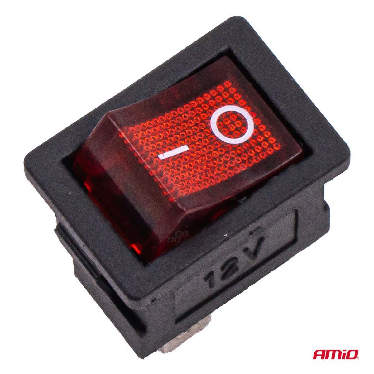 INTERRUPTEUR A LEVIER AVEC RÉTROÉCLAIRAGE ROUGE 20A 12V 24V AMIO