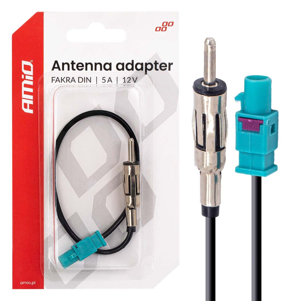 ADAPTATEUR ANTENNE FAKRA DIN 5A 12V AMIO