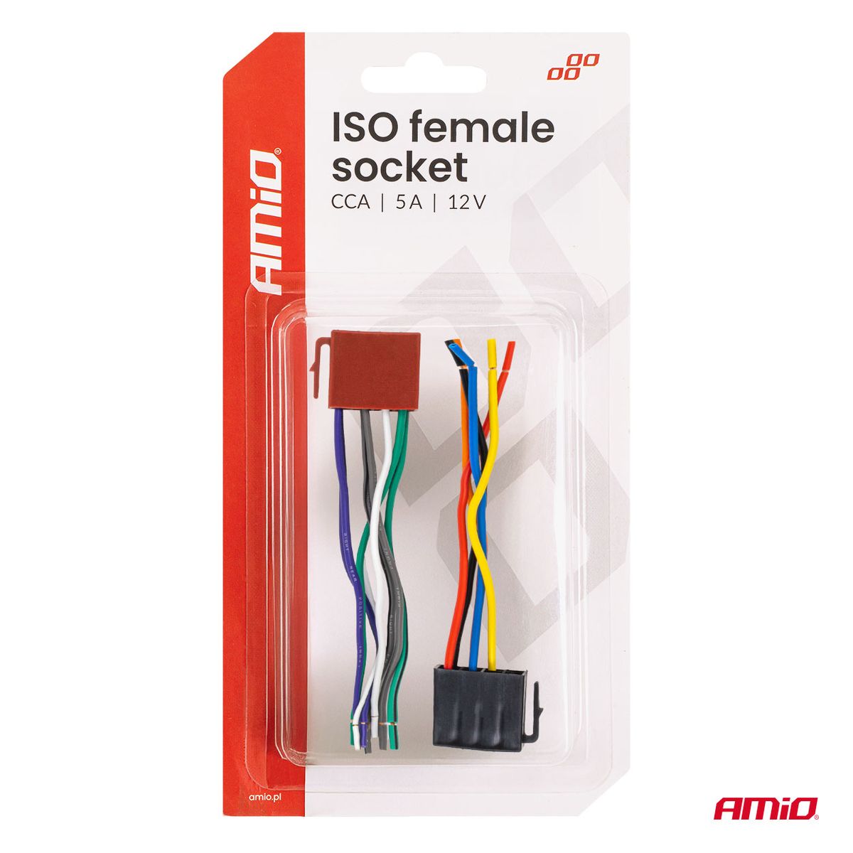 CONNECTEUR FEMELLE ISO  CCA 5A 12V AMIO