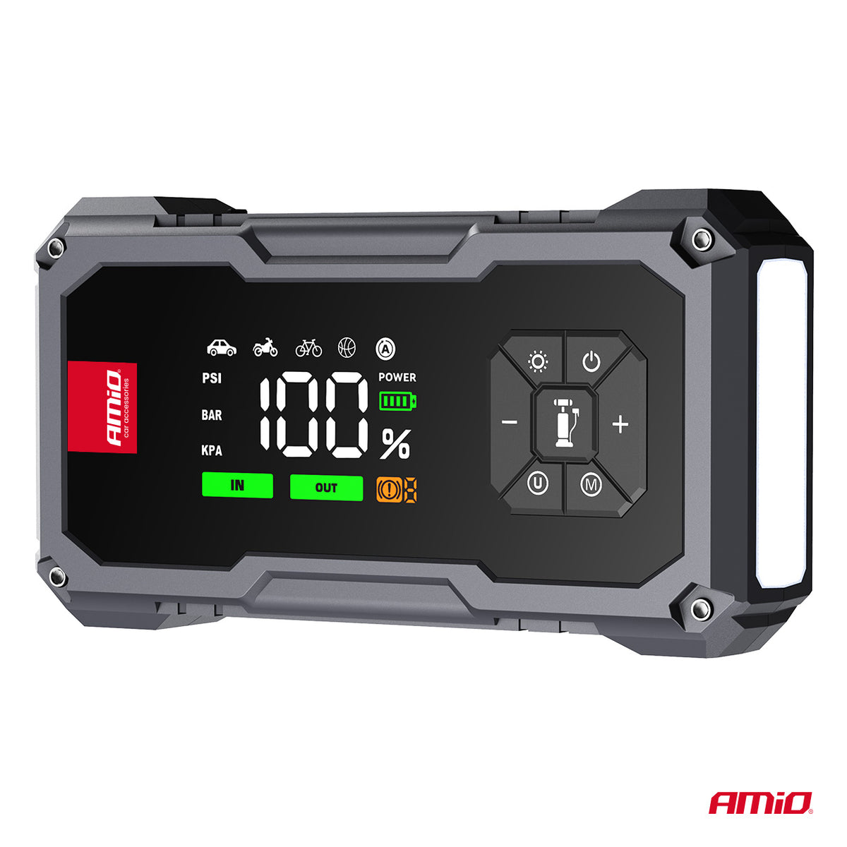 BOOSTER DEMARREUR MAX 600A GONFLEUR POWERBANK LAMPE AMIO