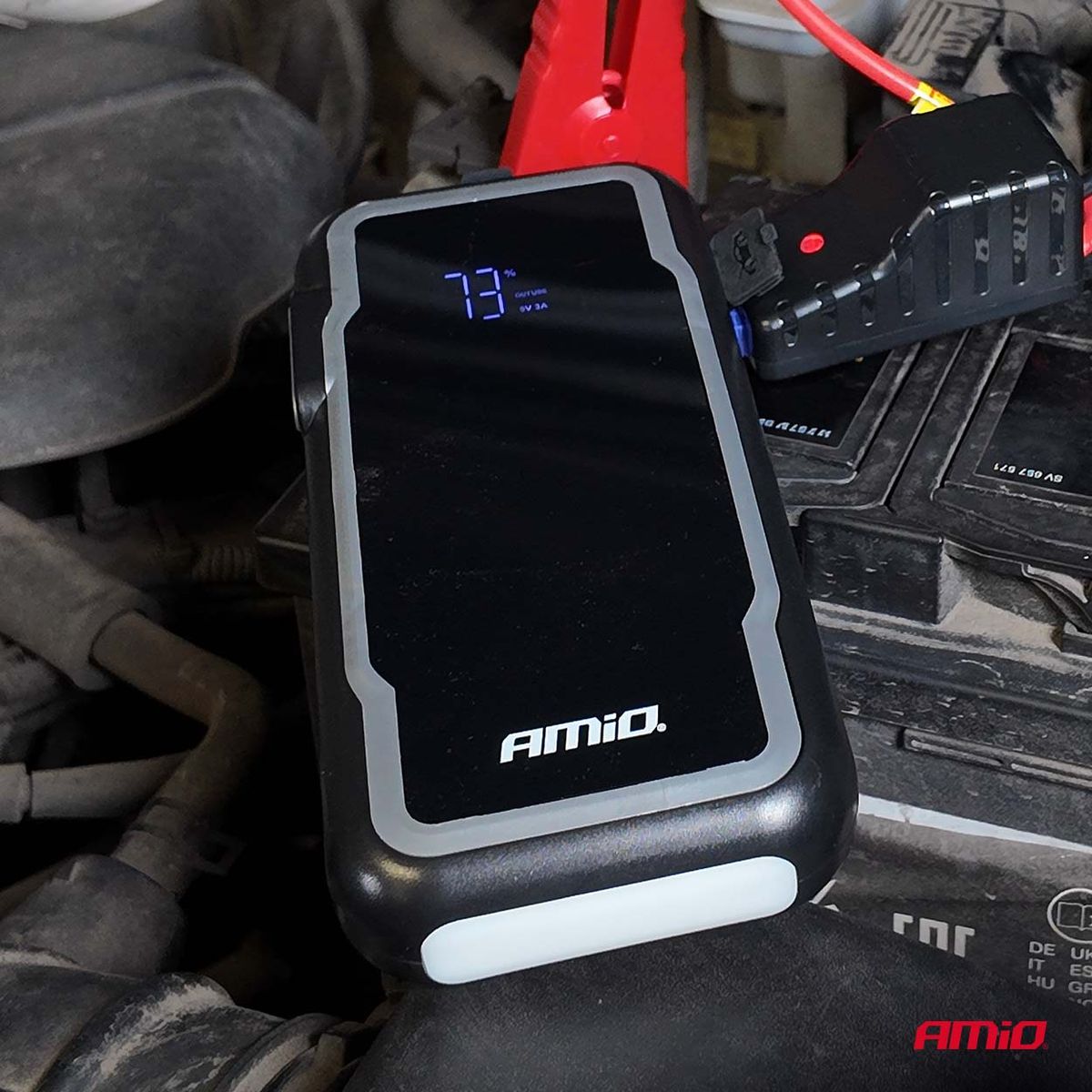 BOOSTER DEMARREUR 12V 1600A MAX 12000MAH 2XUSB LAMPE AMIO