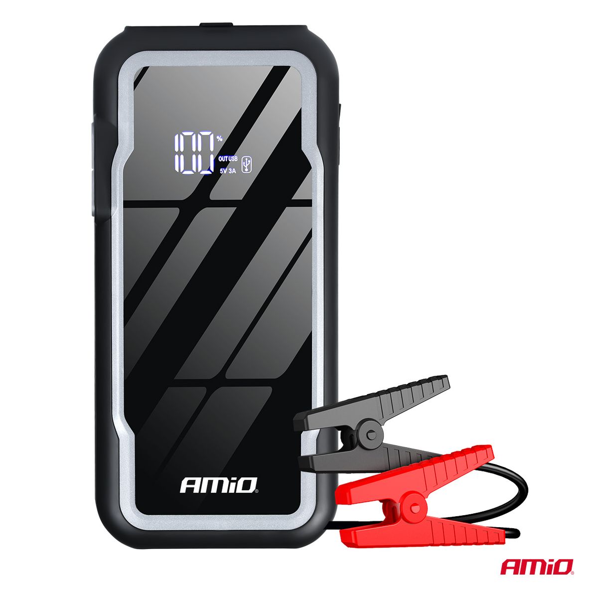 BOOSTER DEMARREUR 12V 1600A MAX 12000MAH 2XUSB LAMPE AMIO