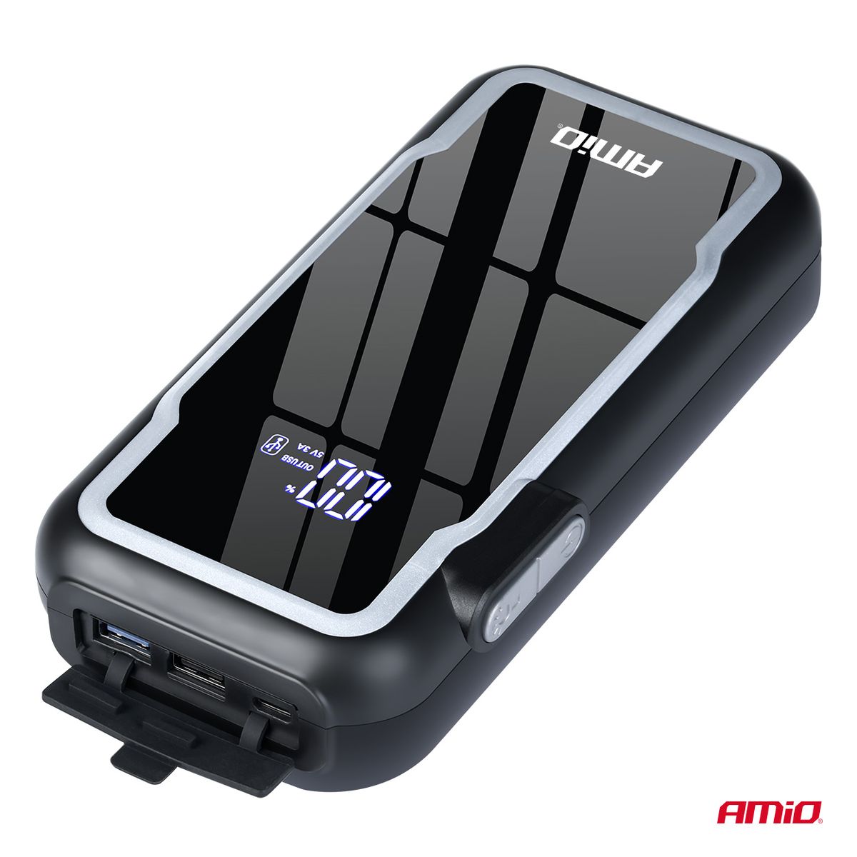 BOOSTER DEMARREUR 12V 1600A MAX 12000MAH 2XUSB LAMPE AMIO