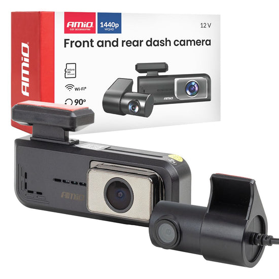 CAMERA EMBARQUEE DASHCAM AV + AR 2K +1K WLAN 512GB WIFI FULL HD AMIO