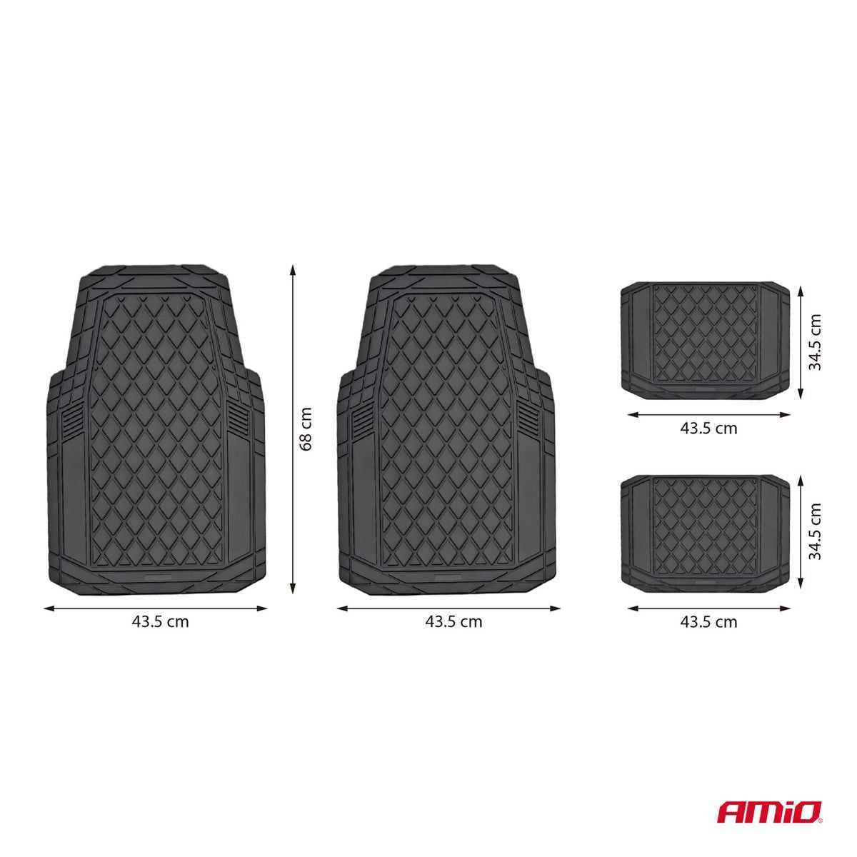 JEU DE 4 TAPIS PVC UNIVERSELS CM-03 AMIO