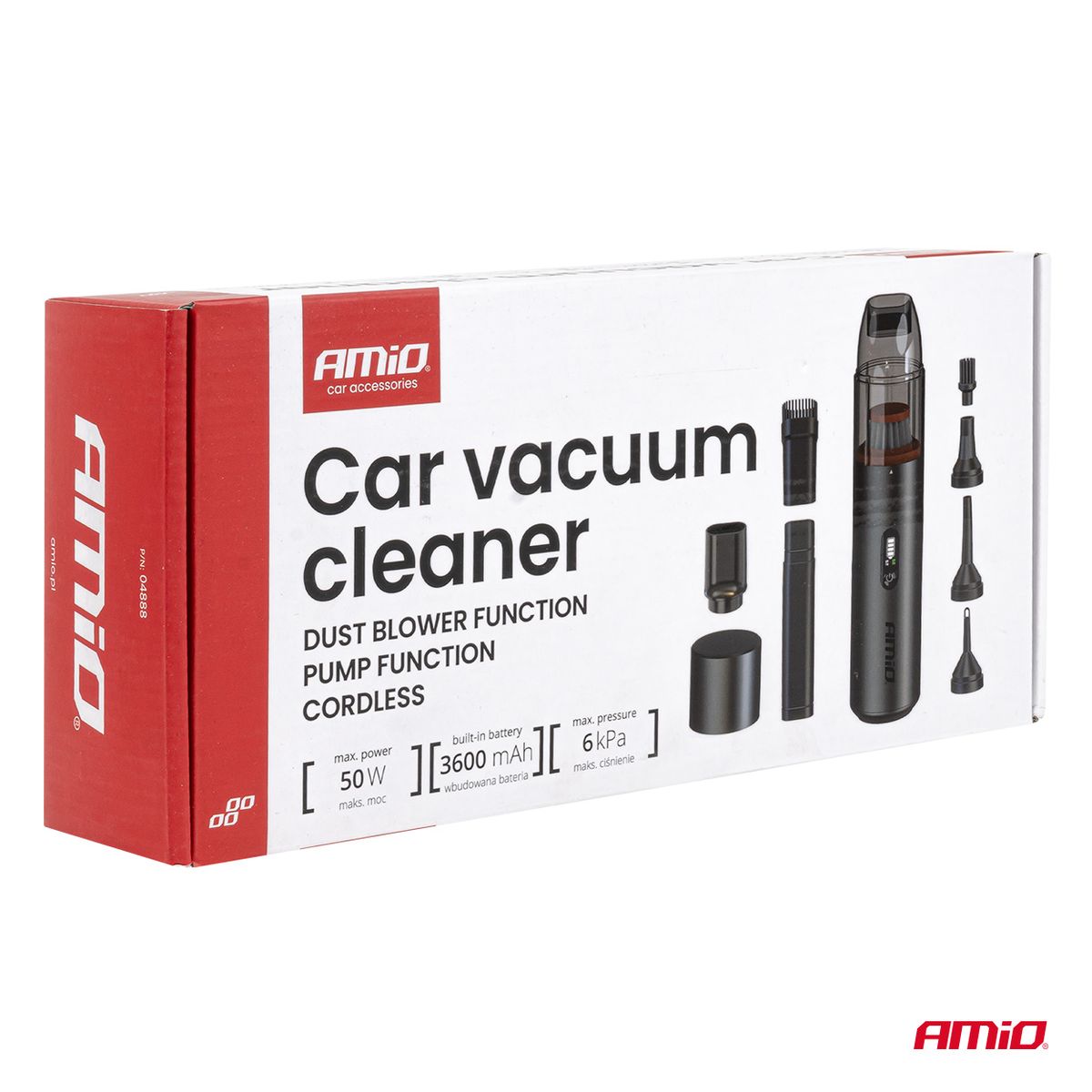ASPIRATEUR SANS FIL 50W GONFLEUR SOUFFLEUR AVEC EMBOUTS AMIO