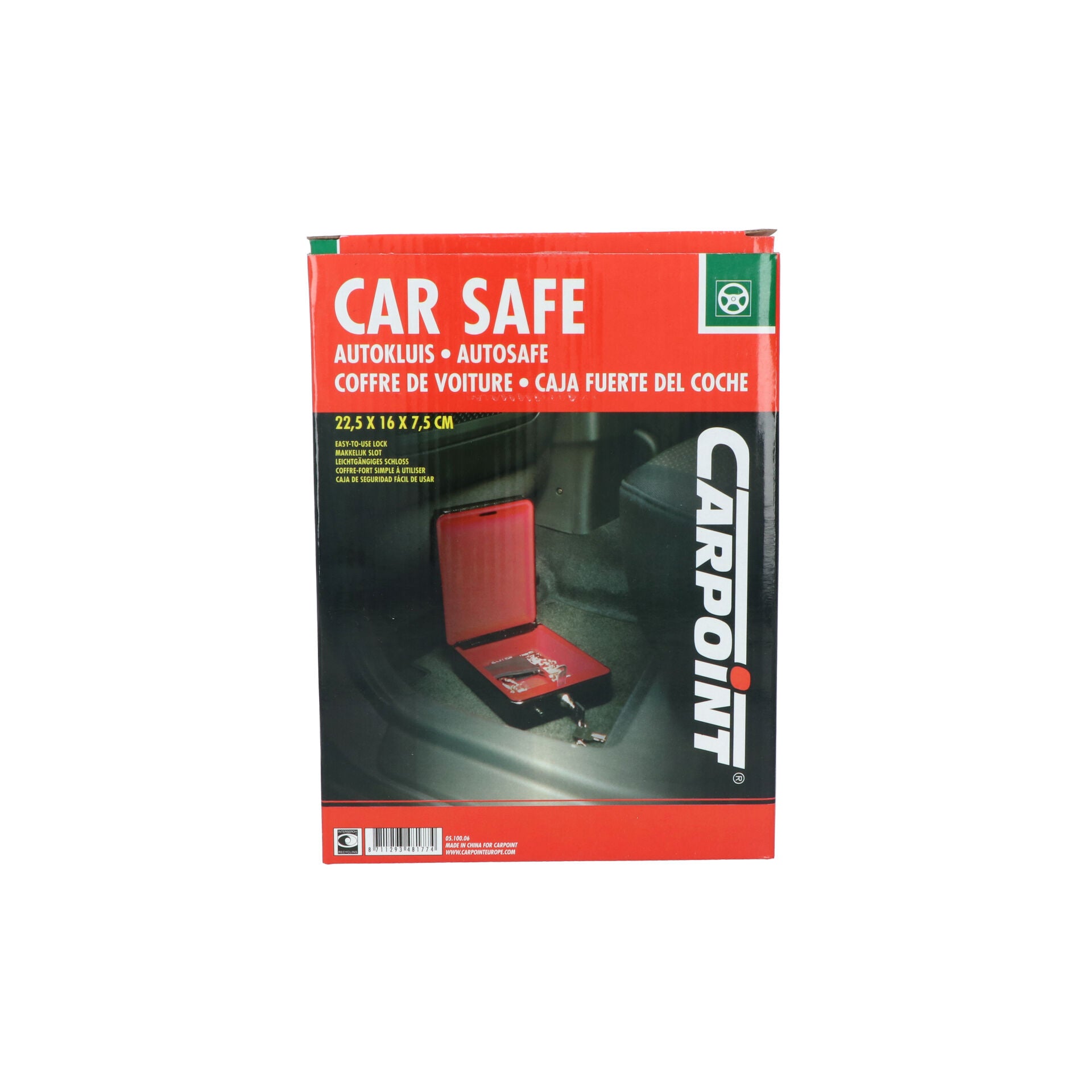 COFFRE FORT DE VOITURE 22.5X16X7.5CM z