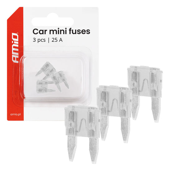MINI FUSIBLES 25A 3PCS AMIO