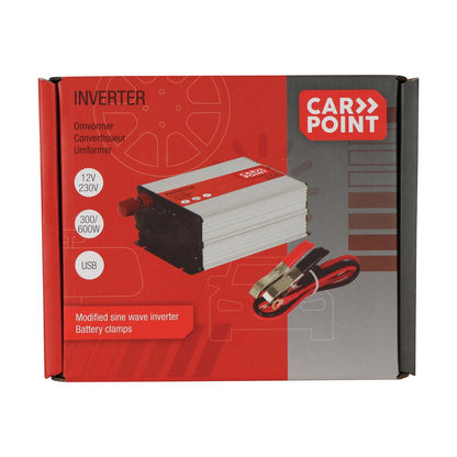 CONVERTISSEUR 12/230V 300W AVEC PINCES CROCO