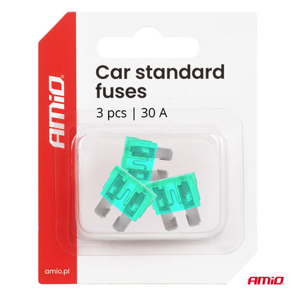 FUSIBLES STANDARD 30A 3 PCS AMIO