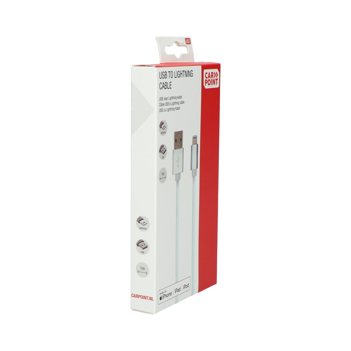 CÂBLE USB A VERS LIGHTNING 8 PIN - 1 M ADAPTABLE POUR APPLE - CARPOINT