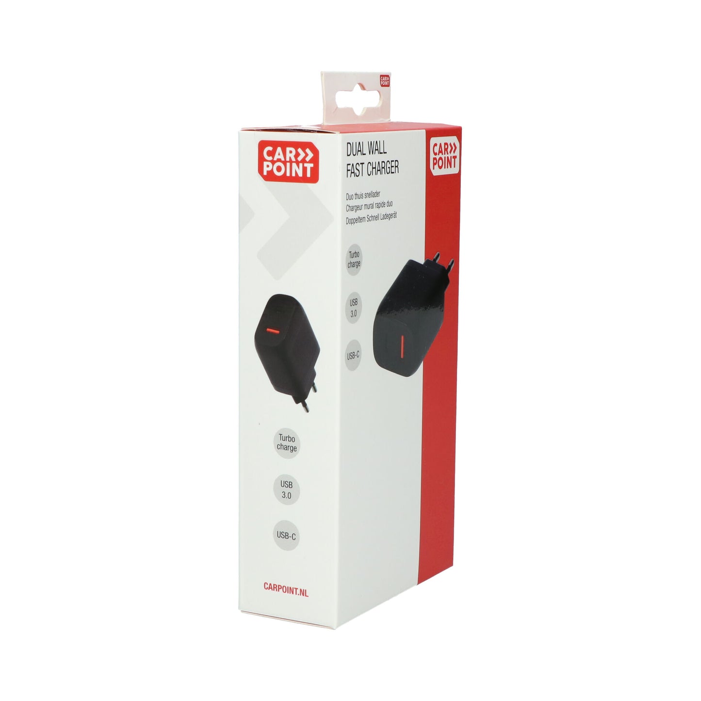 CHARGEUR MURAL RAPIDE DUO  20W USB-C + 18W USB 3.0 CARPOINT