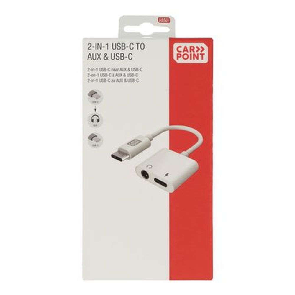 ADAPTATEUR 2 EN 1 USB-C-> AUX & USB-C