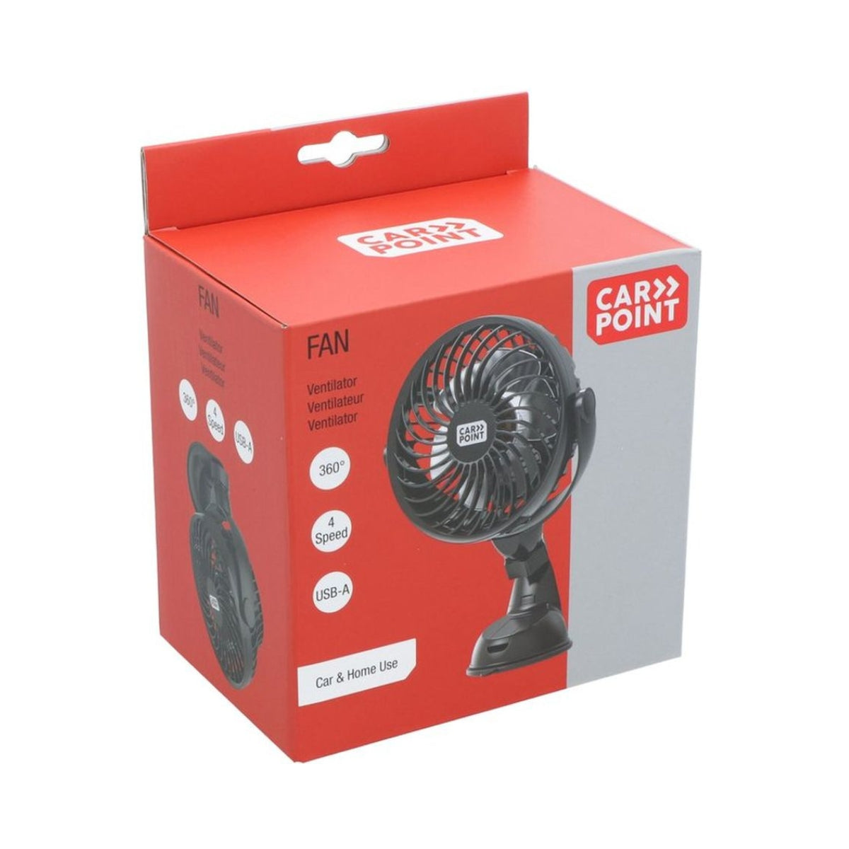 VENTILATEUR USB RECHARGEABLE FIXATION VENTOUS CARPOINT
