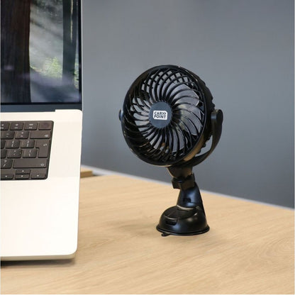 VENTILATEUR USB RECHARGEABLE FIXATION VENTOUS CARPOINT