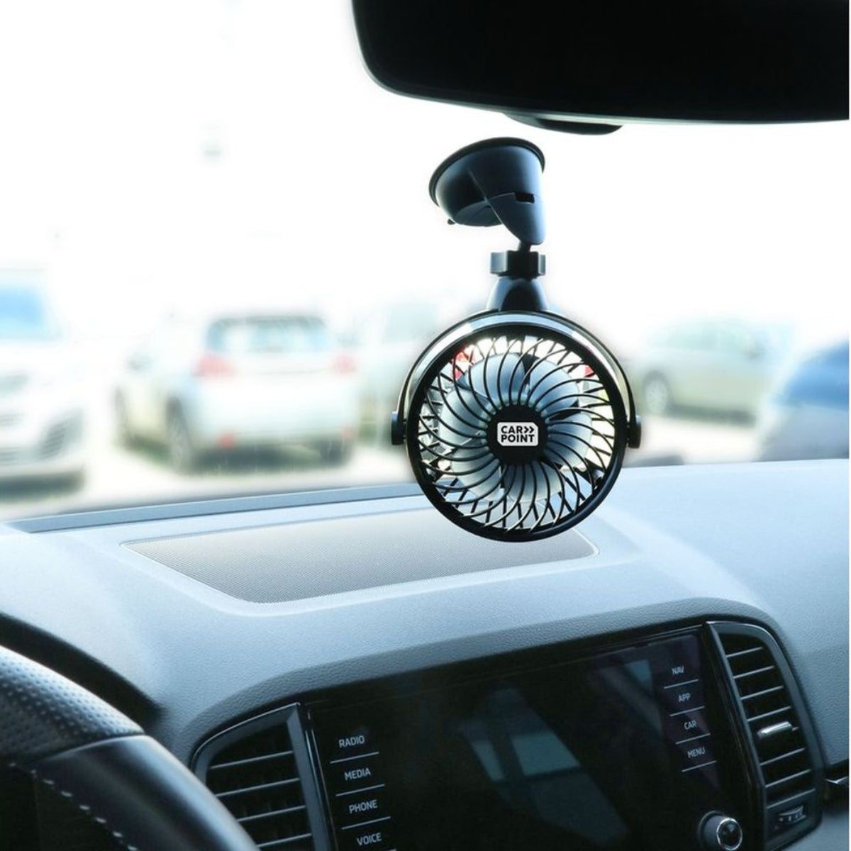 VENTILATEUR USB RECHARGEABLE FIXATION VENTOUS CARPOINT