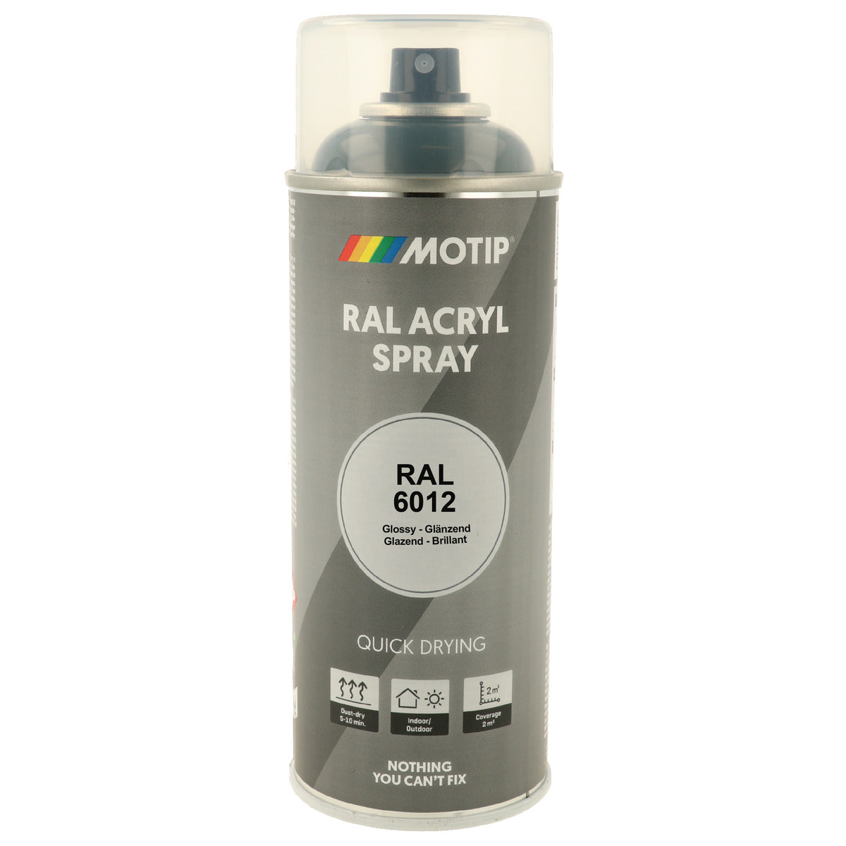 PEINTURE SECHAGE RAPIDE RAL ACRYL RAL6012 BRILLANT AEROSOL 400ML MOTIP