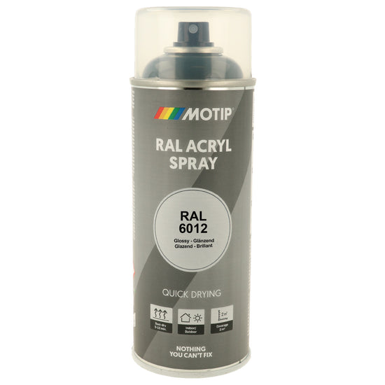 PEINTURE SECHAGE RAPIDE RAL ACRYL RAL6012 BRILLANT AEROSOL 400ML MOTIP