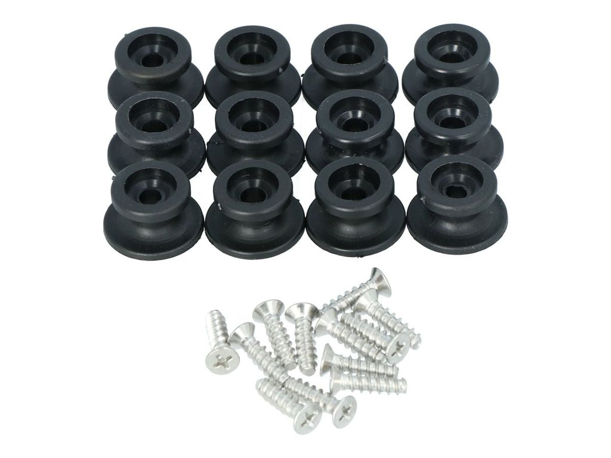 CROCHETS DE FIXATION RONDS PLASTIQUE X 12 POUR REMORQUE CARPOINT