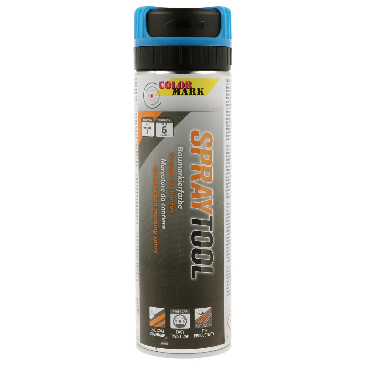 TRACEUR DE CHANTIER TP BLEU FLUO AEROSOL 500ML SPRAYTOOL