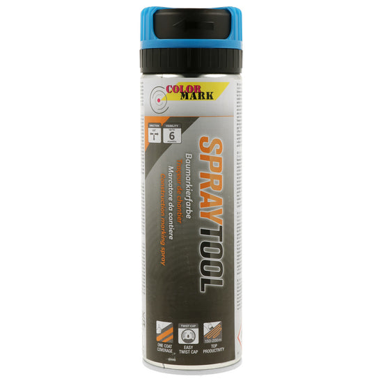 TRACEUR DE CHANTIER TP BLEU FLUO AEROSOL 500ML SPRAYTOOL