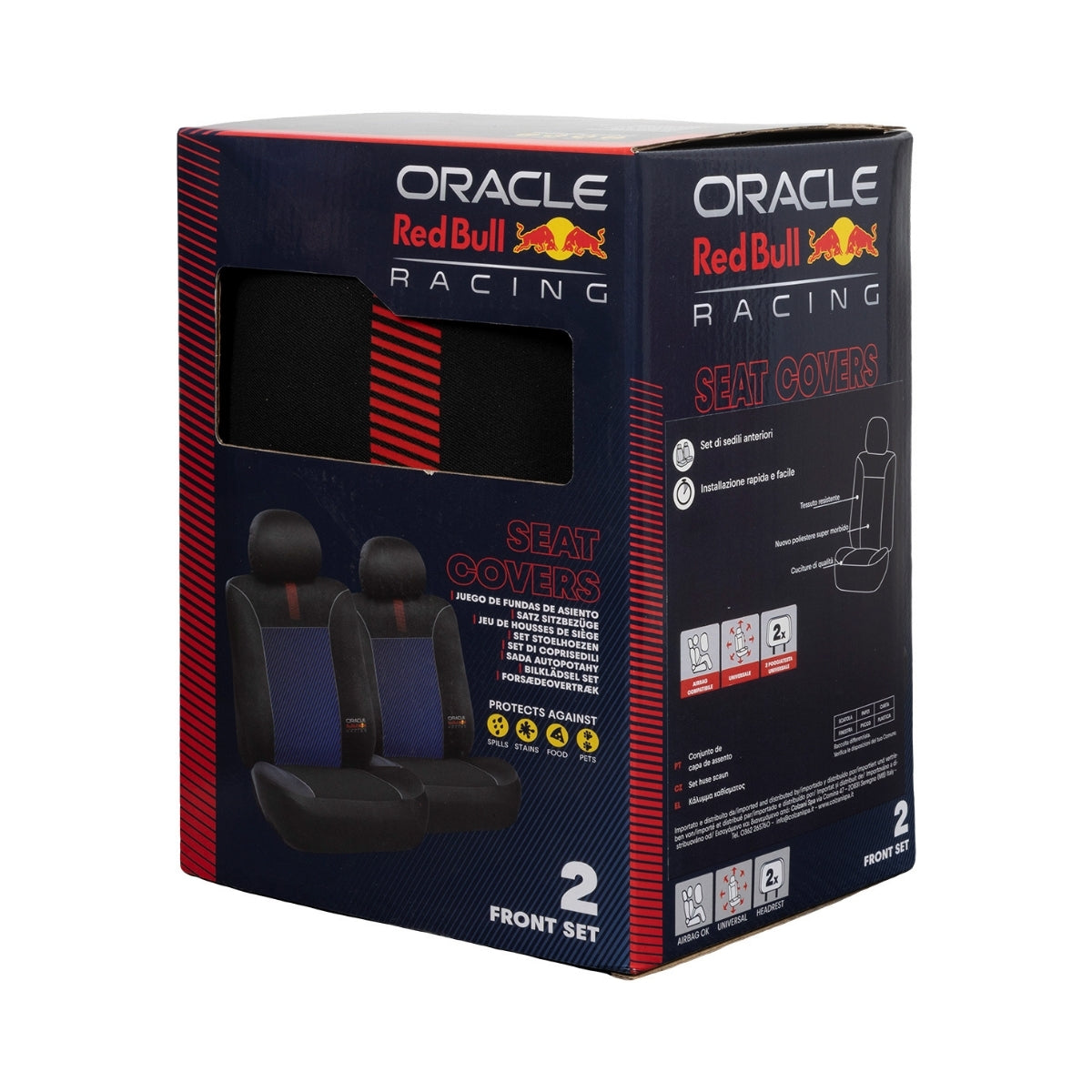 JEU DE 2 HOUSSES AV NOIR/ BLEU ORACLE RED BULL RACING