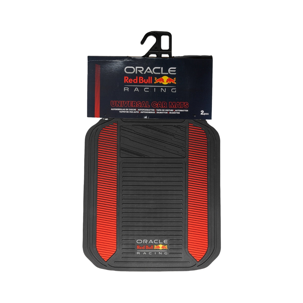 JEU DE 2 TAPIS PVC NOIR/ROUGE ORACLE RED BULL RACING