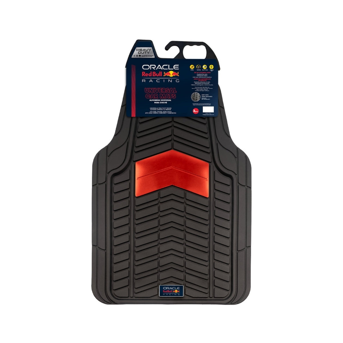 JEU 3 TAPIS (2 AV + 1 PONT AR) PVC NOIR/ROUGE ORACLE RED BULL RACING