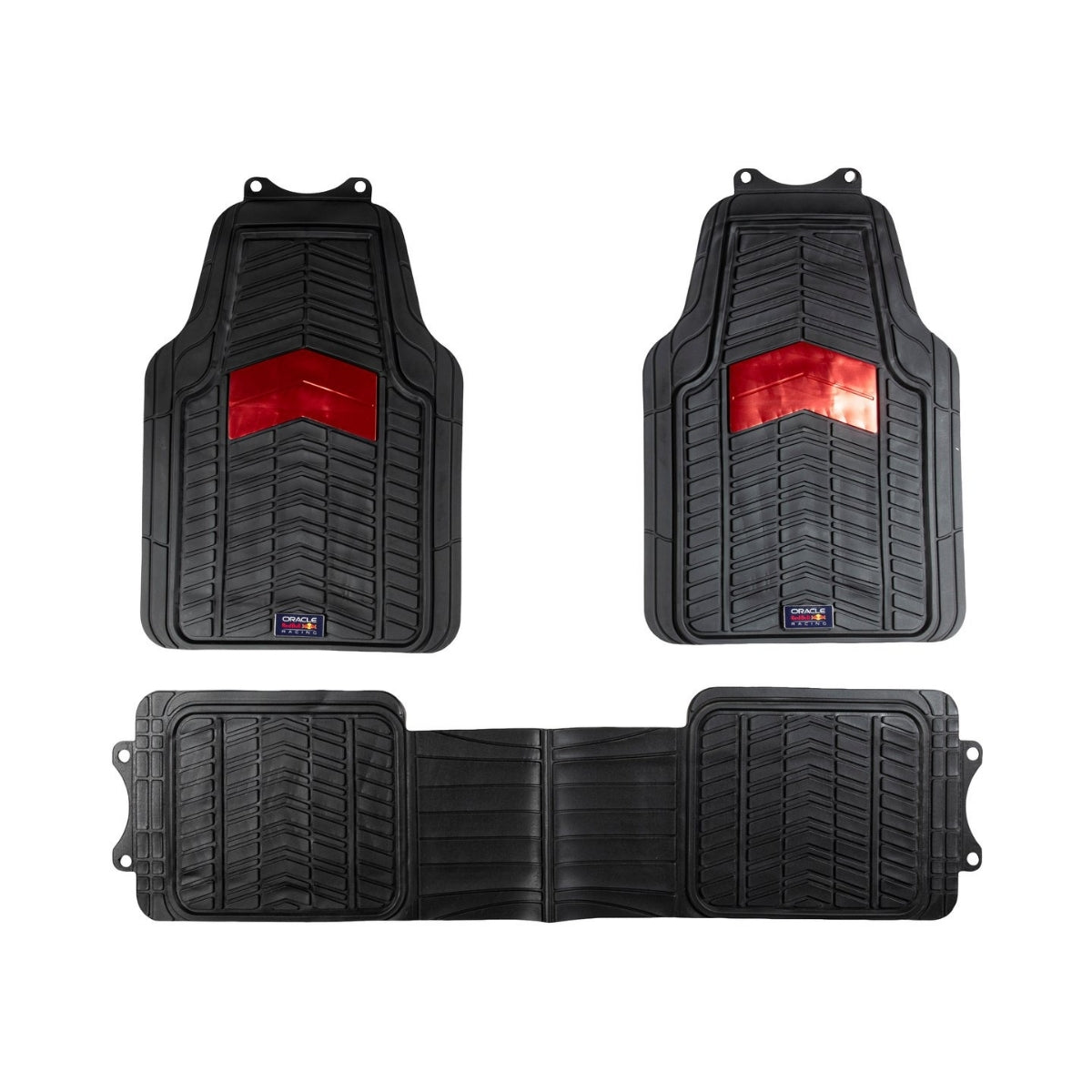 JEU 3 TAPIS (2 AV + 1 PONT AR) PVC NOIR/ROUGE ORACLE RED BULL RACING