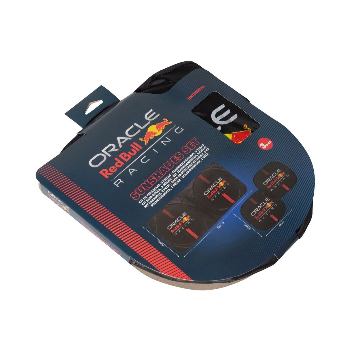 PACK PARE-SOLEIL AVANT + LATERAUX (X2) NOIR ORACLE RED BULL RACING