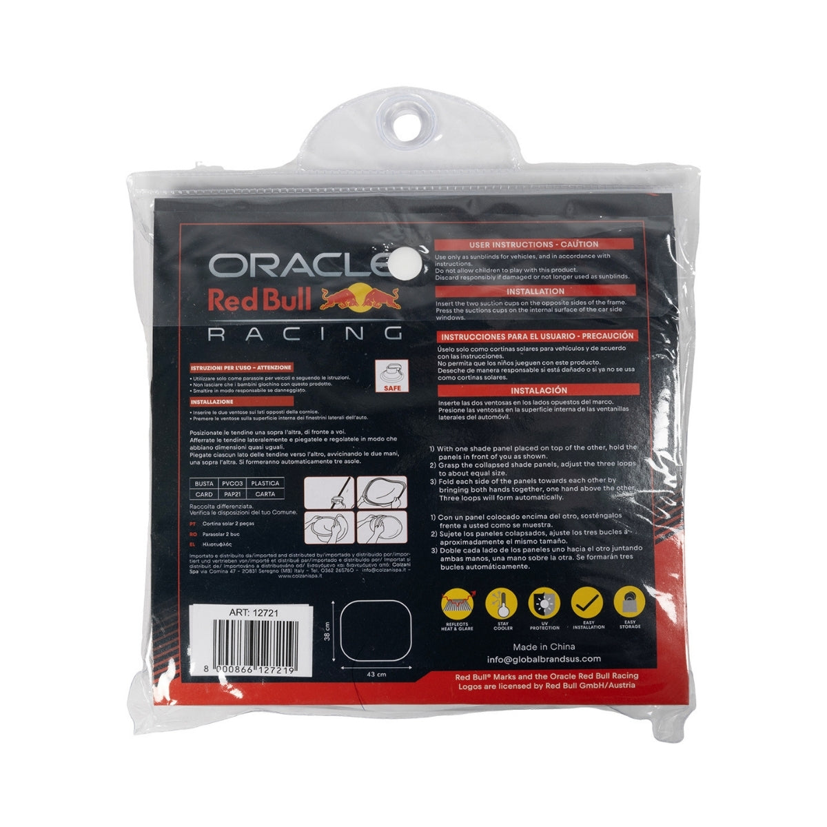 PARE-SOLEIL LATERAUX X 2 NOIR ORACLE RED BULL RACING