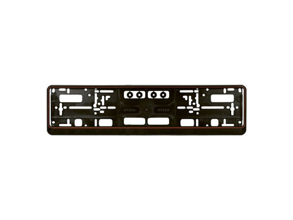 SUPPORT PLAQUE D'IMMATRICULATION UNIVERSEL 52X11CM NOIR ROUGE