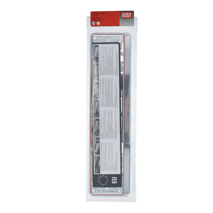 SUPPORT PLAQUE D'IMMATRICULATION LONGUE UNIVERSEL EU CHROME