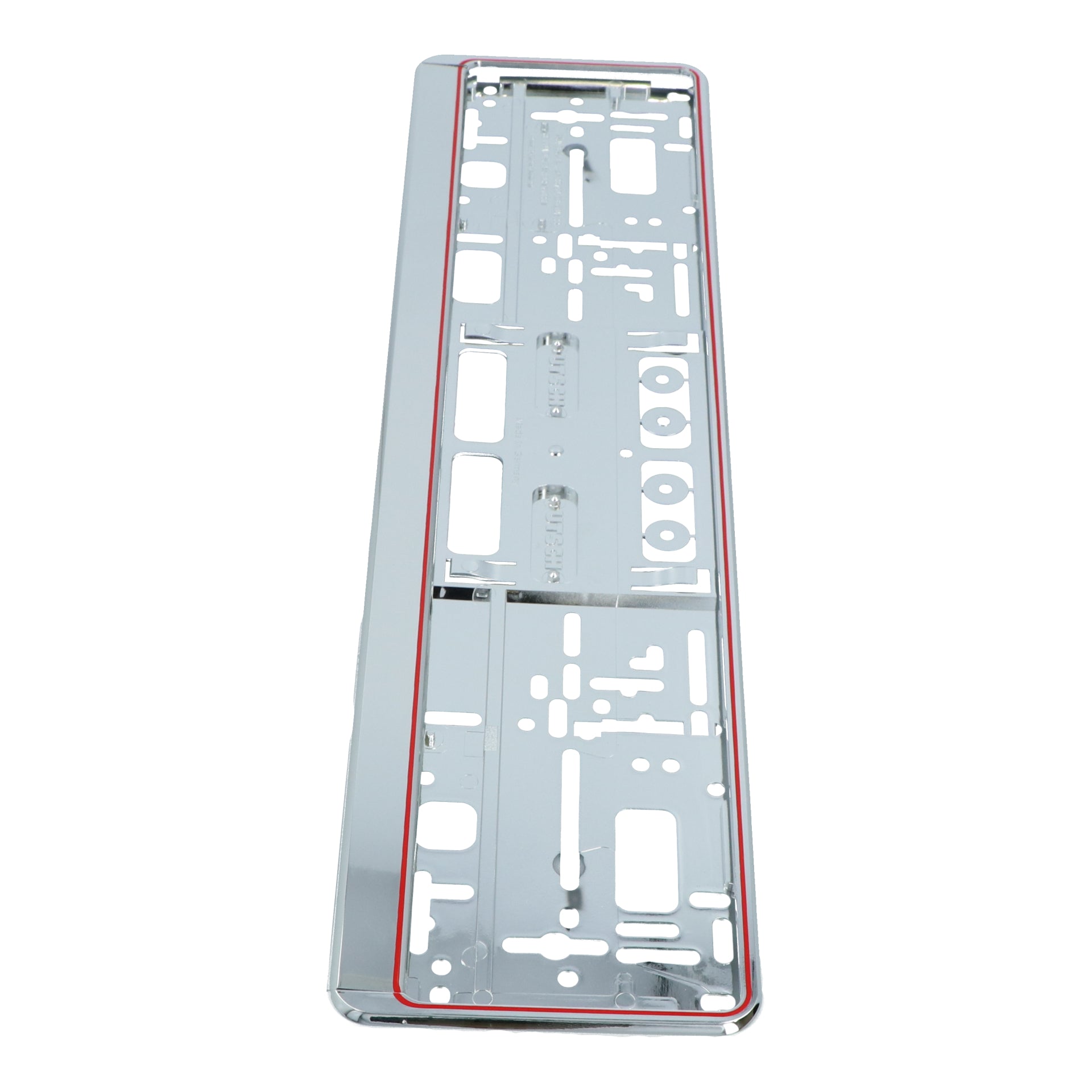 SUPPORT PLAQUE D'IMMATRICULATION LONGUE UNIVERSEL EU CHROME