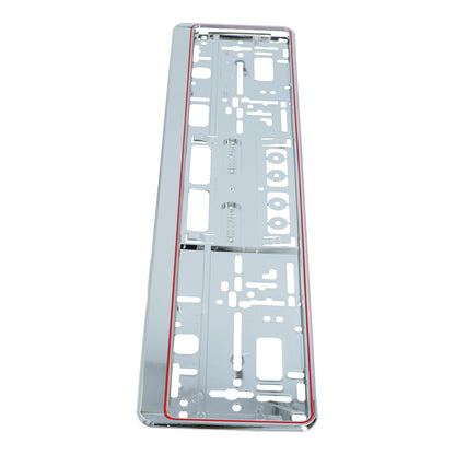 SUPPORT PLAQUE D'IMMATRICULATION LONGUE UNIVERSEL EU CHROME