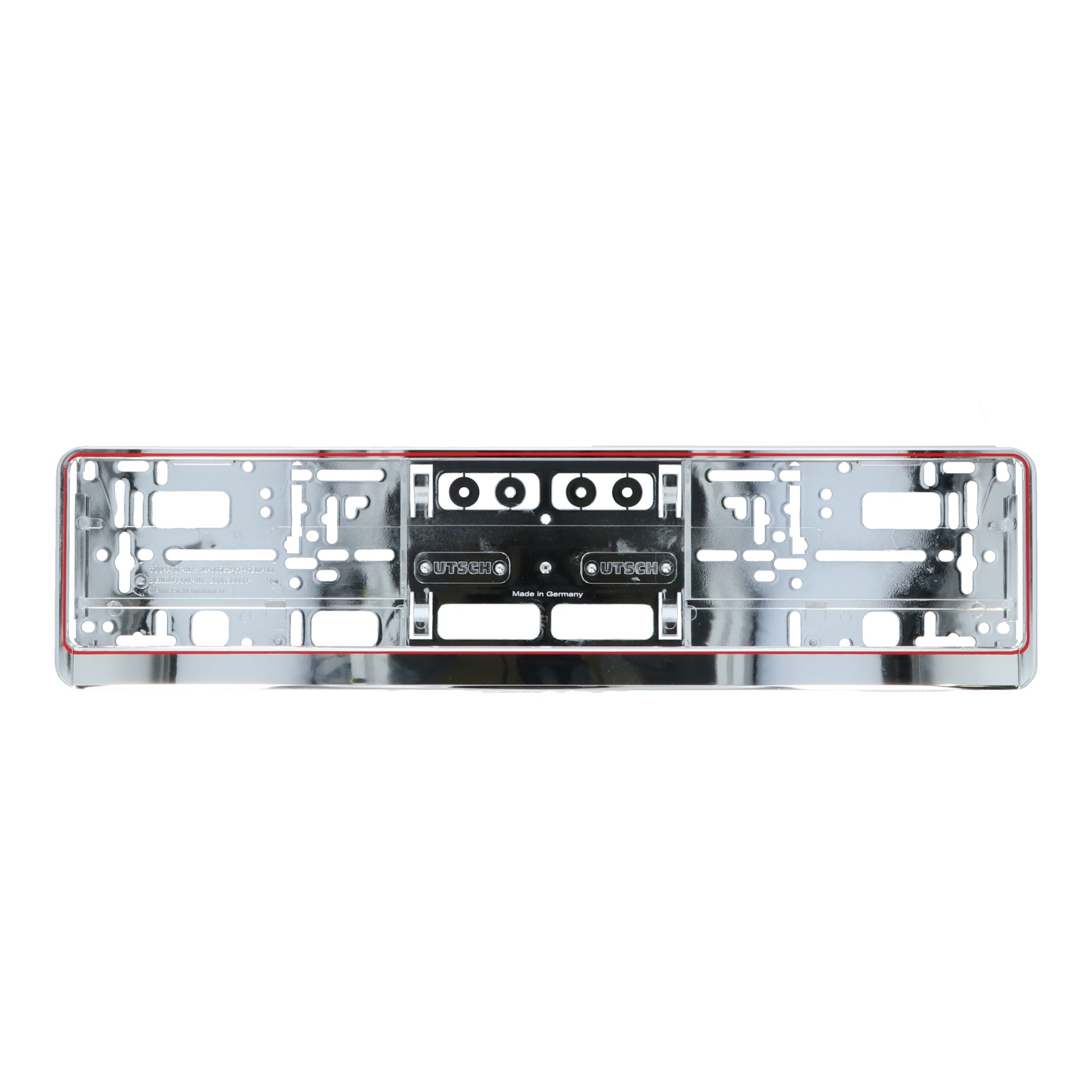 SUPPORT PLAQUE D'IMMATRICULATION LONGUE UNIVERSEL EU CHROME